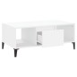 Couchtisch Weiß 90x50x36,5 cm Holzwerkstoff Couchtisch Weiß 90x50x36,5 cm Holzwerkstoff