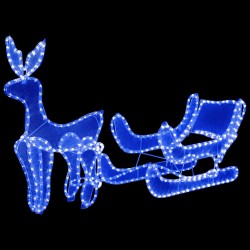 Weihnachtsbeleuchtung Rentier und Schlitten mit Mesh 432 LEDs