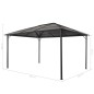 Gartenpavillon mit Dach Aluminium 4×3×2,6 m Schwarz Gartenpavillon mit Dach Aluminium 4×3×2,6 m Schwarz