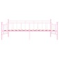 Tagesbett-Rahmen Rosa Metall 90×200 cm