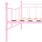 Tagesbett-Rahmen Rosa Metall 90×200 cm