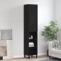 Highboard Schwarz 34,5x34x180 cm Holzwerkstoff Highboard Schwarz 34,5x34x180 cm Holzwerkstoff