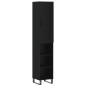 Highboard Schwarz 34,5x34x180 cm Holzwerkstoff Highboard Schwarz 34,5x34x180 cm Holzwerkstoff