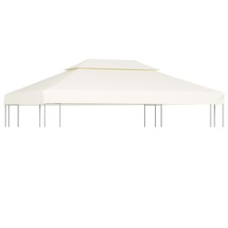 vidaXL Pavillon-Dachplane Ersatzdach 310 g/m² Cremeweiß 3x4 m