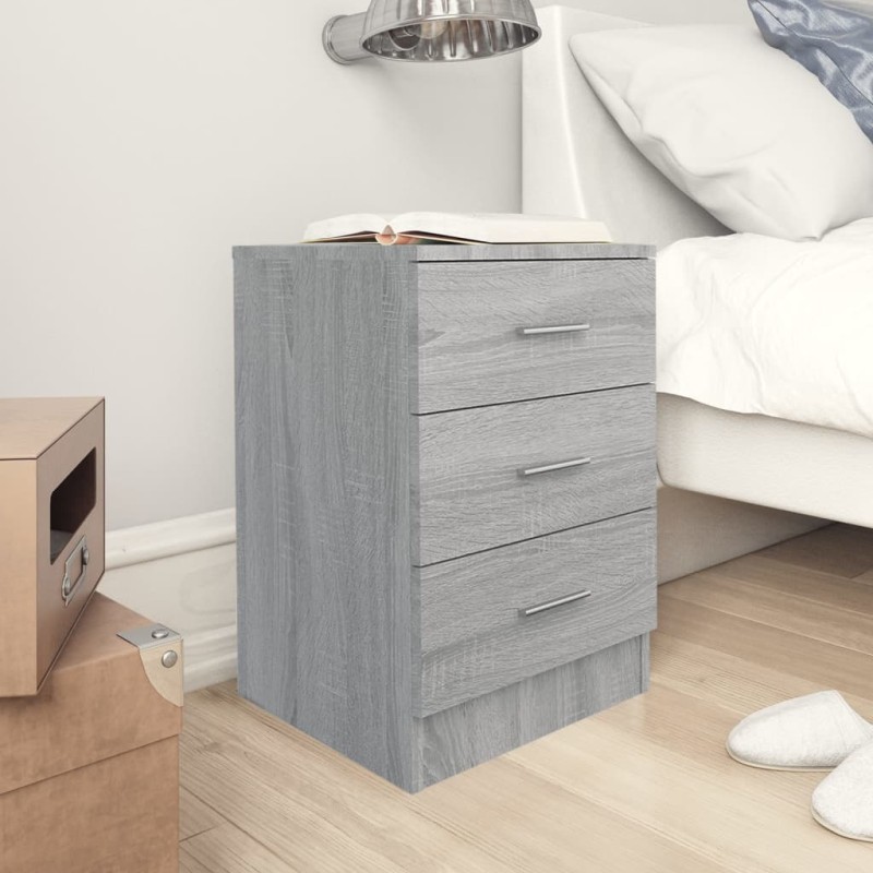 vidaXL Nachttische 2 Stk. Grau Sonoma 38x35x56 cm Holzwerkstoff vidaXL Nachttische 2 Stk. Grau Sonoma 38x35x56 cm Holzwerkstoff