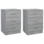 vidaXL Nachttische 2 Stk. Grau Sonoma 38x35x56 cm Holzwerkstoff vidaXL Nachttische 2 Stk. Grau Sonoma 38x35x56 cm Holzwerkstoff