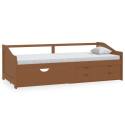 vidaXL Tagesbett 3-Sitzer Schubladen Honigbraun Kiefernholz 90x200 cm