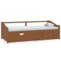 vidaXL Tagesbett 3-Sitzer Schubladen Honigbraun Kiefernholz 90x200 cm vidaXL Tagesbett 3-Sitzer Schubladen Honigbraun Kiefernholz 90x200 cm