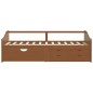vidaXL Tagesbett 3-Sitzer Schubladen Honigbraun Kiefernholz 90x200 cm vidaXL Tagesbett 3-Sitzer Schubladen Honigbraun Kiefernholz 90x200 cm