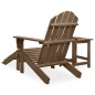 Adirondack-Gartenstuhl mit Fußstütze & Tisch Tannenholz Braun Adirondack-Gartenstuhl mit Fußstütze & Tisch Tannenholz Braun