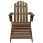 Adirondack-Gartenstuhl mit Fußstütze & Tisch Tannenholz Braun Adirondack-Gartenstuhl mit Fußstütze & Tisch Tannenholz Braun