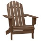 Adirondack-Gartenstuhl mit Fußstütze & Tisch Tannenholz Braun Adirondack-Gartenstuhl mit Fußstütze & Tisch Tannenholz Braun