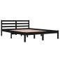 vidaXL Massivholzbett Kiefer 140x200 cm Schwarz vidaXL Massivholzbett Kiefer 140x200 cm Schwarz