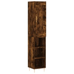vidaXL Highboard Räuchereiche 34,5x34x180 cm Holzwerkstoff