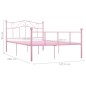 Bettgestell Rosa Metall 140×200 cm Bettgestell Rosa Metall 140×200 cm