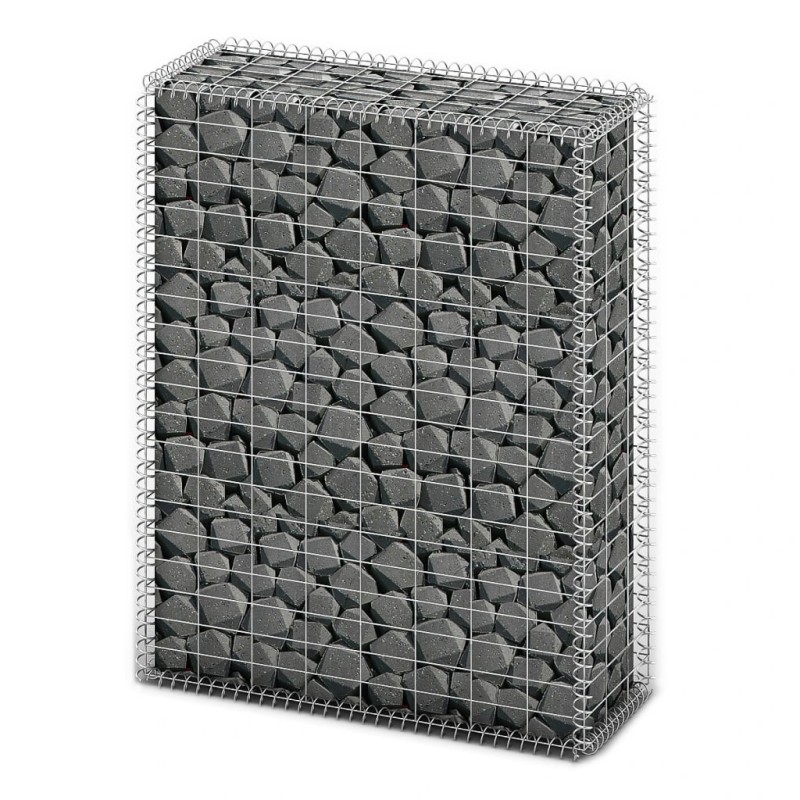 Steinkorb Gabione mit Deckeln Verzinkter Draht 100×80×30 cm Steinkorb Gabione mit Deckeln Verzinkter Draht 100×80×30 cm