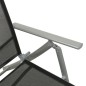 Klappbare Sonnenliege Textilene und Aluminium Schwarz Silbern Klappbare Sonnenliege Textilene und Aluminium Schwarz Silbern