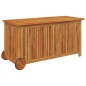 Gartentruhe mit Rollen 113x50x58 cm Massivholz Akazie Gartentruhe mit Rollen 113x50x58 cm Massivholz Akazie
