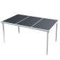 vidaXL Garten-Esstisch 150 x 90 x 74 cm Schwarz vidaXL Garten-Esstisch 150 x 90 x 74 cm Schwarz