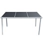 vidaXL Garten-Esstisch 150 x 90 x 74 cm Schwarz vidaXL Garten-Esstisch 150 x 90 x 74 cm Schwarz