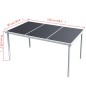vidaXL Garten-Esstisch 150 x 90 x 74 cm Schwarz vidaXL Garten-Esstisch 150 x 90 x 74 cm Schwarz