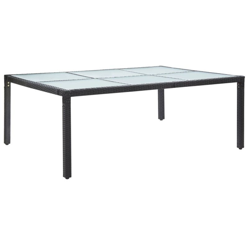 Garten-Esstisch Schwarz 200x150x74 cm Poly Rattan Garten-Esstisch Schwarz 200x150x74 cm Poly Rattan