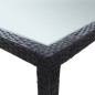 Garten-Esstisch Schwarz 200x150x74 cm Poly Rattan Garten-Esstisch Schwarz 200x150x74 cm Poly Rattan