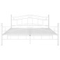 Bett Weiß Metall 140x200 cm Bett Weiß Metall 140x200 cm