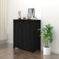 Sideboard Schwarz 70x35x80 cm Massivholz Kiefer Sideboard Schwarz 70x35x80 cm Massivholz Kiefer