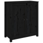 Sideboard Schwarz 70x35x80 cm Massivholz Kiefer Sideboard Schwarz 70x35x80 cm Massivholz Kiefer