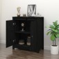 Sideboard Schwarz 70x35x80 cm Massivholz Kiefer Sideboard Schwarz 70x35x80 cm Massivholz Kiefer
