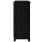 Sideboard Schwarz 70x35x80 cm Massivholz Kiefer Sideboard Schwarz 70x35x80 cm Massivholz Kiefer