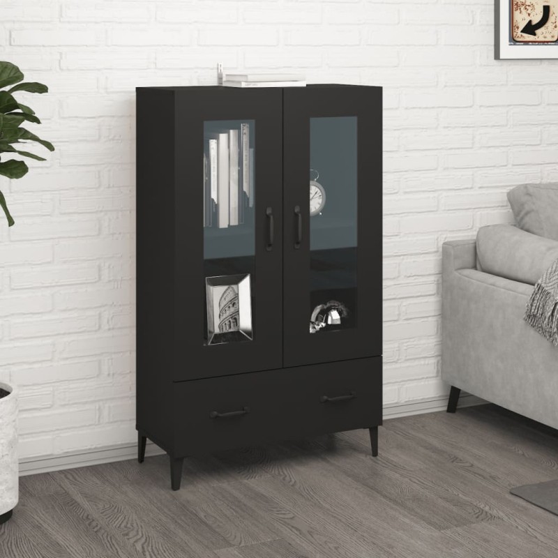 Highboard Schwarz 70x31x115 cm Holzwerkstoff Highboard Schwarz 70x31x115 cm Holzwerkstoff