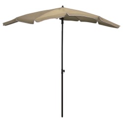 vidaXL Sonnenschirm mit Mast 200x130 cm Taupe