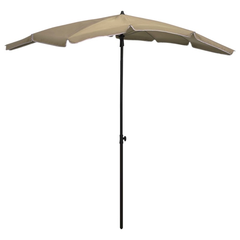 vidaXL Sonnenschirm mit Mast 200x130 cm Taupe vidaXL Sonnenschirm mit Mast 200x130 cm Taupe
