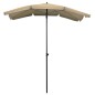vidaXL Sonnenschirm mit Mast 200x130 cm Taupe vidaXL Sonnenschirm mit Mast 200x130 cm Taupe