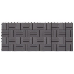 vidaXL Terrassenfliesen 10 Stk. Grau 30×30 cm Massivholz Akazie