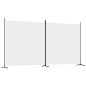 vidaXL 2-tlg. Paravent Weiß 348x180 cm Stoff vidaXL 2-tlg. Paravent Weiß 348x180 cm Stoff