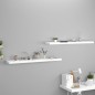 Schwebende Wandregale 2 Stk. Weiß 120x23,5x3,8 cm MDF Schwebende Wandregale 2 Stk. Weiß 120x23,5x3,8 cm MDF