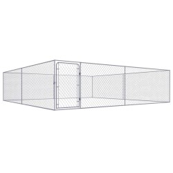 vidaXL Outdoor-Hundezwinger Verzinkter Stahl 4 x 4 x 1 m