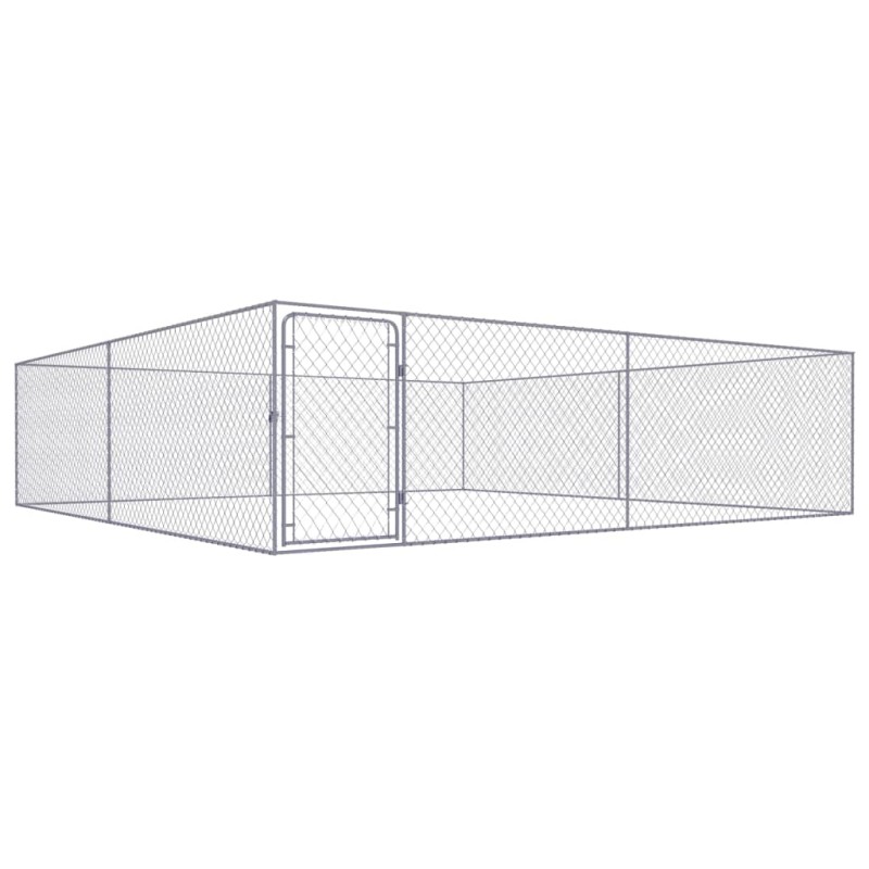 vidaXL Outdoor-Hundezwinger Verzinkter Stahl 4 x 4 x 1 m vidaXL Outdoor-Hundezwinger Verzinkter Stahl 4 x 4 x 1 m