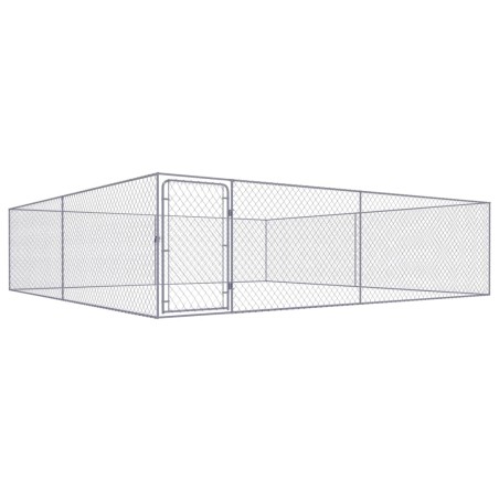 vidaXL Outdoor-Hundezwinger Verzinkter Stahl 4 x 4 x 1 m