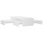 Satztisch-Set Weiß 100x100x26,5 cm Holzwerkstoff Satztisch-Set Weiß 100x100x26,5 cm Holzwerkstoff