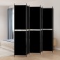 6-tlg. Paravent Schwarz 300x220 cm Stoff 6-tlg. Paravent Schwarz 300x220 cm Stoff