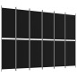 6-tlg. Paravent Schwarz 300x220 cm Stoff 6-tlg. Paravent Schwarz 300x220 cm Stoff