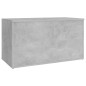 Aufbewahrungstruhe Betongrau 84x42x46 cm Holzwerkstoff Aufbewahrungstruhe Betongrau 84x42x46 cm Holzwerkstoff