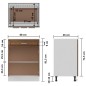 Unterschrank mit Schublade Braun Eichen-Optik 60x46x81,5 cm Unterschrank mit Schublade Braun Eichen-Optik 60x46x81,5 cm