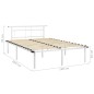 Bettgestell Weiß Metall 160x200 cm Bettgestell Weiß Metall 160x200 cm