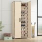 vidaXL Schuhschrank Creme 60x30x166 cm Stoff vidaXL Schuhschrank Creme 60x30x166 cm Stoff
