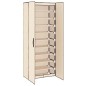 vidaXL Schuhschrank Creme 60x30x166 cm Stoff vidaXL Schuhschrank Creme 60x30x166 cm Stoff